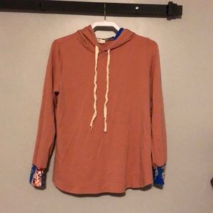 Super cute floral detail hooded sweatshirt